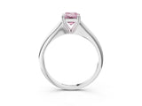 White gold Fancy Pink Emerald Cut Solitaire Diamond Ring with Six-Prong Setting and Classic Band_40