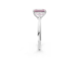 White gold Fancy Pink Emerald Cut Solitaire Diamond Ring with Six-Prong Setting and Classic Band_52