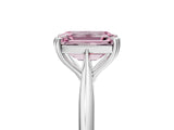 White gold Fancy Pink Emerald Cut Solitaire Diamond Ring with Six-Prong Setting and Classic Band_62