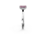 White gold Fancy Pink Emerald  Cut Solitaire Engagement Ring with Four-Prong Setting and Classic Band_22