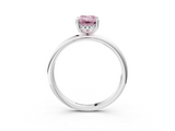 White gold Fancy Pink Emerald  Cut Solitaire Engagement Ring with Four-Prong Setting and Classic Band_23