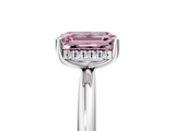 White gold Fancy Pink Emerald  Cut Solitaire Engagement Ring with Four-Prong Setting and Classic Band_25