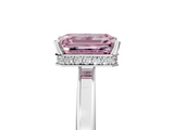 White gold Fancy Pink Emerald  Cut Solitaire Engagement Ring with Four-Prong Setting on a Classic Band_19