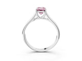 White gold Fancy Pink Emerald Cut Solitaire Engagement Ring with Tapered Band and Four-Prong Setting_18