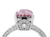 White gold Fancy Pink Emerald Cut Solitaire Split Shank Pave Diamond Engagement Ring with Four-Prong Setting_52