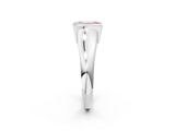 White gold Fancy Pink Emerald Cut Solitaire Tension Set Diamond Ring with Split Shank Band_50