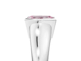 White gold Fancy Pink Emerald Cut Solitaire Tension Set Diamond Ring with Split Shank Band_53