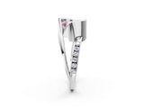 White gold Fancy Pink Emerald Cut Solitaire Tension-Set Diamond Split Shank Ring_2