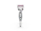 White gold Fancy Pink Emerald Cut Solitaire Twist Pave Diamond Engagement Ring with Prong Setting_14
