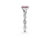 White gold Fancy Pink Emerald Cut Solitaire Twisted Pave Band with Four-Prong Setting_17