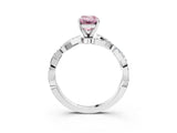 White gold Fancy Pink Emerald Cut Solitaire Twisted Pave Band with Four-Prong Setting_18