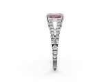 White gold Fancy Pink Emerald  Cut Split Shank Pave Diamond Engagement Ring with Four-Prong Setting_26