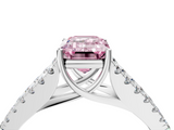 White gold Fancy Pink Emerald  Cut Split Shank Pave Diamond Engagement Ring with Four-Prong Setting_28