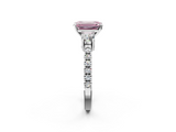 White gold Fancy Pink Emerald  Cut Three-Stone Diamond Pavé Band with Prong Setting_19
