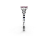 White gold Fancy Pink Emerald  Cut Three-Stone Diamond Pave Band with Prong Setting_39