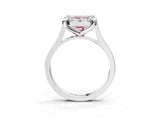 White gold Fancy Pink Emerald  Diamond Cluster Halo Solitaire with Four-Prong Setting_109