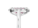 White gold Fancy Pink Emerald  Diamond Cluster Halo Solitaire with Four-Prong Setting_111