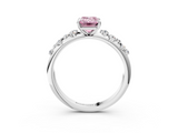 White gold Fancy Pink Emerald  Diamond Cluster Prong-Set Solitaire Ring_104