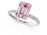 White gold Fancy Pink Emerald  Diamond Pavé Band with Six-Prong Setting_28