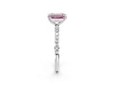 White gold Fancy Pink Emerald  Diamond Pavé Band with Six-Prong Setting_29