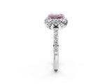 White gold Fancy Pink Emerald  Diamond Solitaire Ring with Shared Prong Pavé Band_67