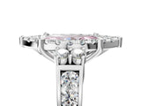 White gold Fancy Pink Emerald  Halo Diamond Engagement Ring with Split Shank and Four-Prong Setting_72