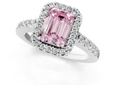 White gold Fancy Pink Emerald  Halo Diamond Pavé Solitaire Ring_52