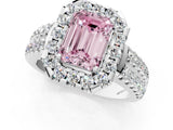 White gold Fancy Pink Emerald  Halo Diamond Split Shank Engagement Ring with Prong Setting_52