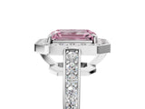 White gold Fancy Pink Emerald  Halo Pavé Diamond Engagement Ring with Bezel Setting_42