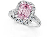 White gold Fancy Pink Emerald  Halo Pavé Diamond Engagement Ring with Four-Prong Setting_27