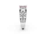 White gold Fancy Pink Emerald  Halo Pave Diamond Engagement Ring with Milgrain Detailing_51