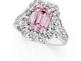 White gold Fancy Pink Emerald  Halo Split Shank Diamond Engagement Ring with Pave Band and Four-Prong Setting_55