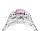 White gold Fancy Pink Emerald  Halo Split Shank Diamond Engagement Ring with Pave Band and Four-Prong Setting_58