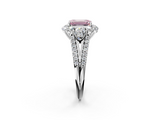 White gold Fancy Pink Emerald  Halo Split Shank Diamond Engagement Ring with Prong Setting_21