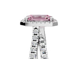 White gold Fancy Pink Emerald  Halo Split Shank Diamond Ring with Pavé Setting_43
