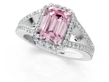 White gold Fancy Pink Emerald  Halo Split Shank Pave Diamond Ring with Four-Prong Setting_51