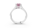 White gold Fancy Pink Emerald  Solitaire Bezel-Set Diamond Ring with Channel-Set Band_40