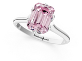 White gold Fancy Pink Emerald  Solitaire Cathedral Diamond Ring with Six-Prong Setting_18