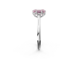 White gold Fancy Pink Emerald  Solitaire Cathedral Diamond Ring with Six-Prong Setting_19