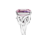 White gold Fancy Pink Emerald  Solitaire Celtic Knot Engagement Ring with Four-Prong Setting_43