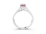 White gold Fancy Pink Emerald  Solitaire Channel-Set Diamond Engagement Ring with Four-Prong Setting_35