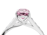White gold Fancy Pink Emerald  Solitaire Channel-Set Diamond Engagement Ring with Four-Prong Setting_36