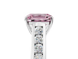 White gold Fancy Pink Emerald  Solitaire Channel-Set Diamond Engagement Ring with Four-Prong Setting_37
