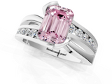 White gold Fancy Pink Emerald  Solitaire Channel-Set Split Shank Ring with Tension Prong Setting_4