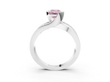 White gold Fancy Pink Emerald  Solitaire Channel-Set Split Shank Ring with Tension Prong Setting_6