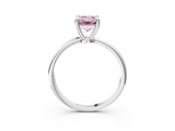 White gold Fancy Pink Emerald  Solitaire Diamond Ring with 4-Prong Setting on a Classic Band_6
