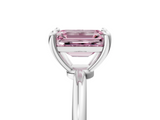 White gold Fancy Pink Emerald  Solitaire Diamond Ring with 4-Prong Setting on a Classic Band_8