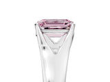 White gold Fancy Pink Emerald  Solitaire Diamond Ring with Cathedral Band and Four-Prong Setting_71
