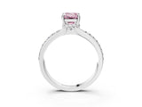 White gold Fancy Pink Emerald  Solitaire Diamond Ring with Channel Set Band and Six-Prong Setting_51
