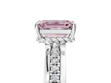 White gold Fancy Pink Emerald  Solitaire Diamond Ring with Channel Set Band and Six-Prong Setting_53